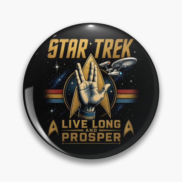 Item preview, Retro Space Ship Live Long Prosper 2 designed and sold by Kate1art.