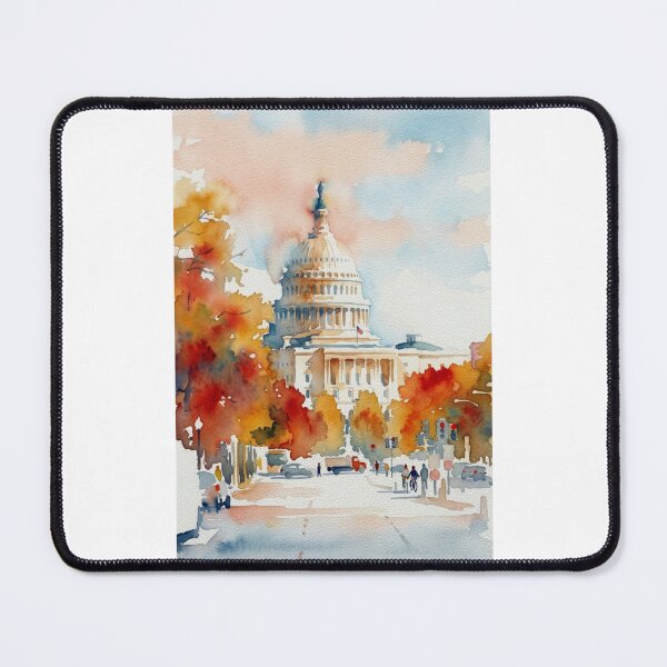 Item preview, Washington DC Capitol Autumn Watercolor designed and sold by caracatita75.