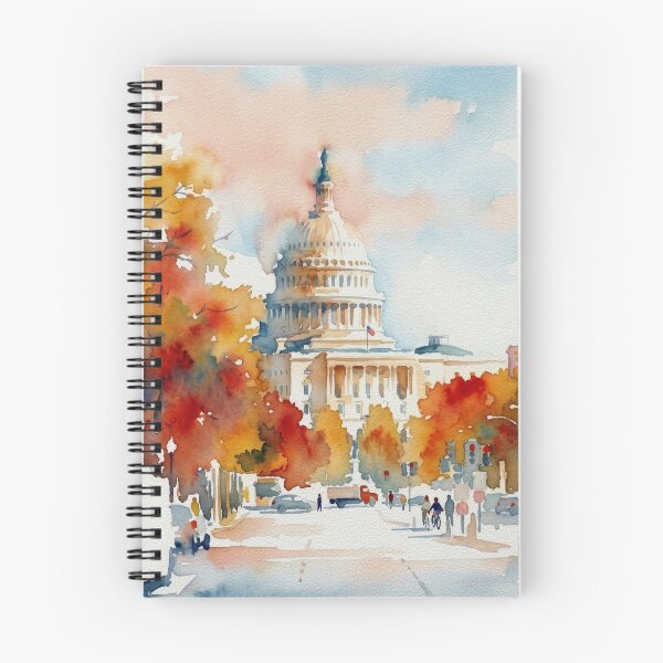 Item preview, Washington DC Capitol Autumn Watercolor  designed and sold by caracatita75.
