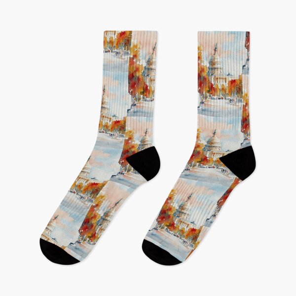 Item preview, Washington DC Capitol Autumn Watercolor  designed and sold by caracatita75.