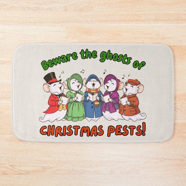 Item preview, Caroling Ghost Mice - Beware the Ghosts of Christmas Pests designed and sold by Marlette LLC.
