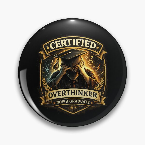 Item preview, Certified Overthinker Graduate Shirt – Funny Anxiety Graduation Meme College Gift designed and sold by Final Chance Designs⭐️⭐️⭐️⭐️⭐️.