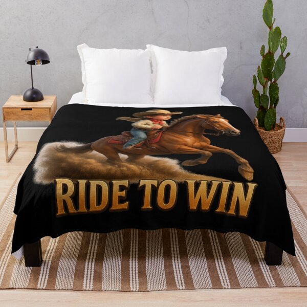 Item preview, Ride to Win – Young Cowgirl Power and Western Spirit designed and sold by QuarterHorseArt by Just my Studio.