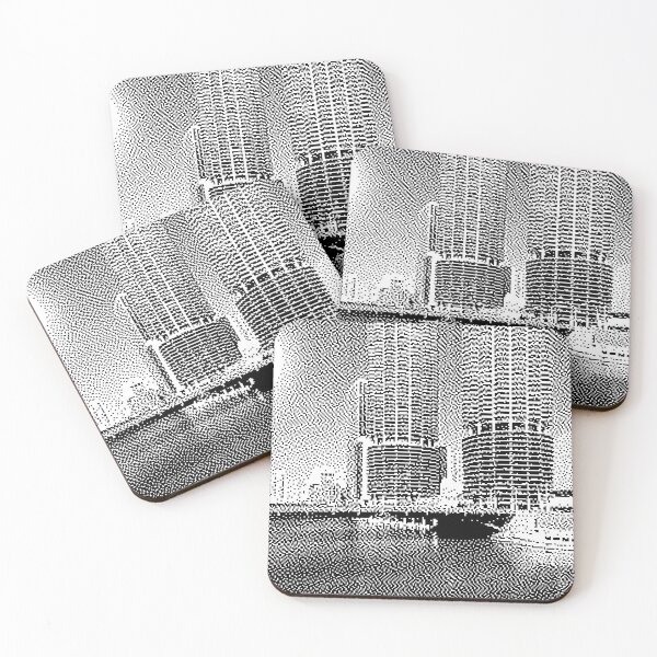 Item preview, Marina City Chicago Icon Tee, Bertrand Goldberg Corn Cob Towers, Organic Modernist High Rise Architecture Graphic Shirt designed and sold by MEG-A.