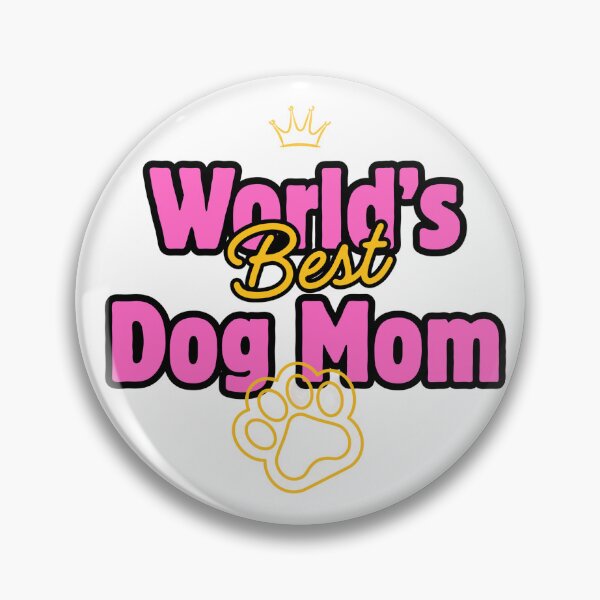 Item preview, Worlds Best Dog Mom Crown Bold Pink Tee designed and sold by Motel Mirage.