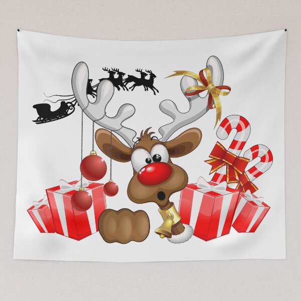 Item preview, Reindeer Confused Peeking Funny Character  designed and sold by BluedarkArt.