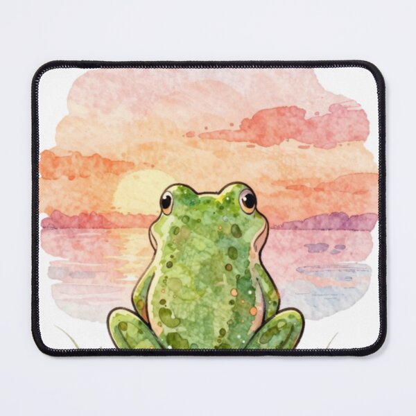 Item preview, Sad Frog Watching Sunset Funny Aesthetic Sticker designed and sold by Modefissi.