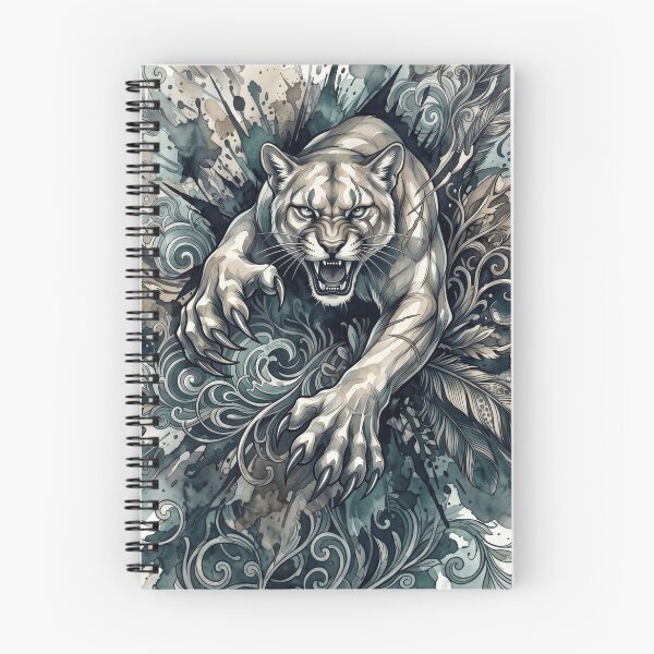 Item preview, Roaring Panther Watercolor Ink Drawing designed and sold by MarCinu Art.