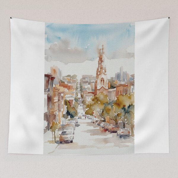 Item preview, San Francisco Church Watercolor designed and sold by caracatita75.