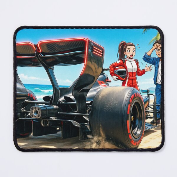 Item preview, F1 Car on Beach – Anime Style Illustration designed and sold by ticzla95.