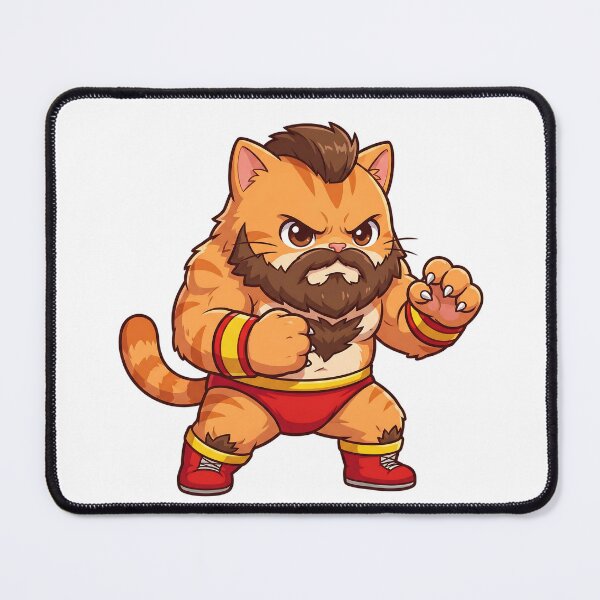 Item preview, Cute Wrestling Cat Fighter Cartoon designed and sold by CuteKats.