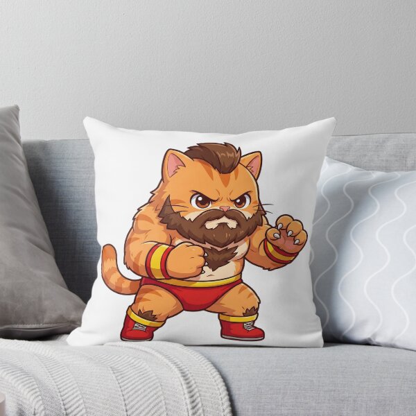 Item preview, Cute Wrestling Cat Fighter Cartoon designed and sold by CuteKats.
