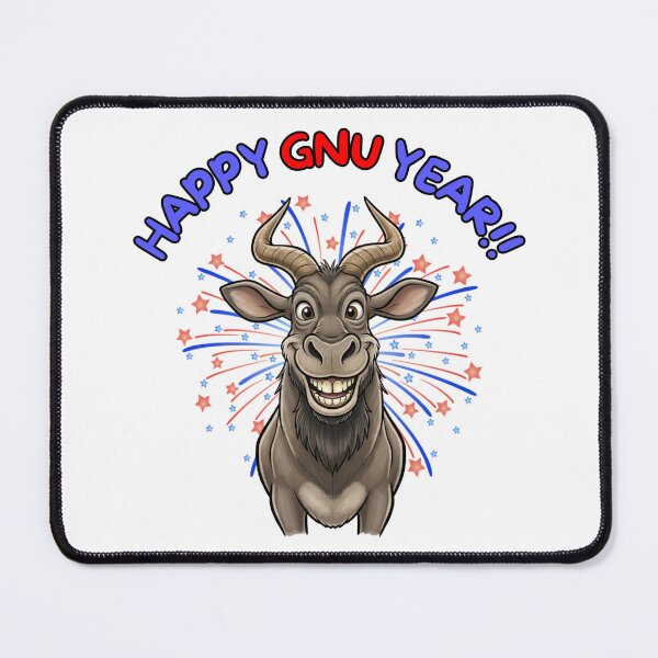 Item preview, Goofy Wildebeest - Happy Gnu Year designed and sold by Marlette LLC.