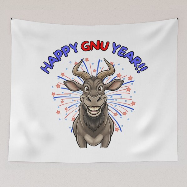 Item preview, Goofy Wildebeest - Happy Gnu Year designed and sold by Marlette LLC.