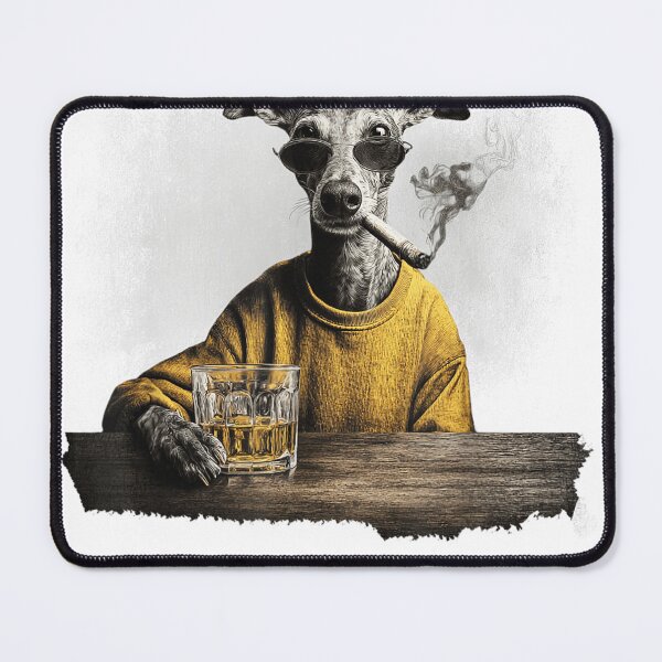 Item preview, Vintage Smoking Whippet Funny Dog Father's Day designed and sold by otaku.edwardj.