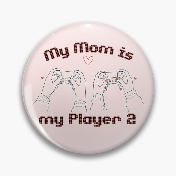Item preview, Gamer Mother's Day – Minimalist design with heart-shaped controllers | Love mom Player 2 designed and sold by Love&Geek.