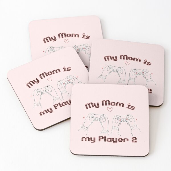 Item preview, Gamer Mother's Day – Minimalist design with heart-shaped controllers | Love mom Player 2 designed and sold by Love&Geek.