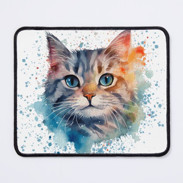 Item preview, Ethereal Cosmic Cat Watercolor Illustration designed and sold by QuirkyCloud Designs.