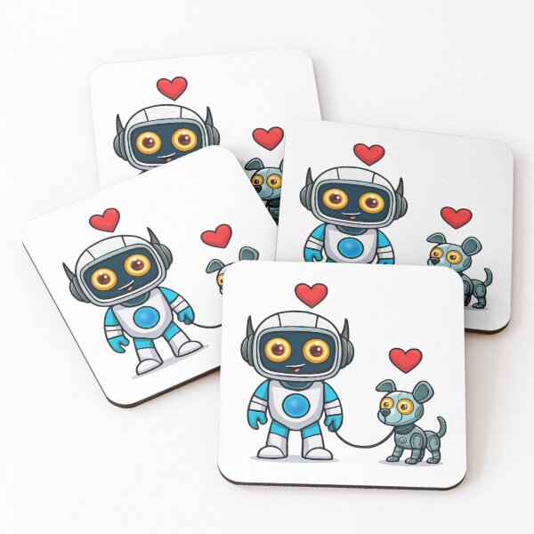 Item preview, Cute Robot & Robodog designed and sold by Digitaload.