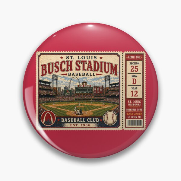 Item preview, St. Louis Baseball Vintage Ticket Stub Busch Stadium Retro Ballpark Design designed and sold by GhostDawgs.