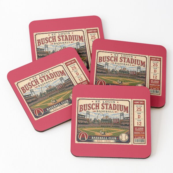 Item preview, St. Louis Baseball Vintage Ticket Stub Busch Stadium Retro Ballpark Design designed and sold by GhostDawgs.