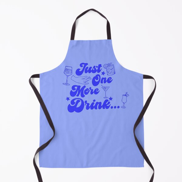 Item preview, Just One More Drink Retro Drinking Attribute (Vibrant Blue) designed and sold by CDPrintsDesigns.