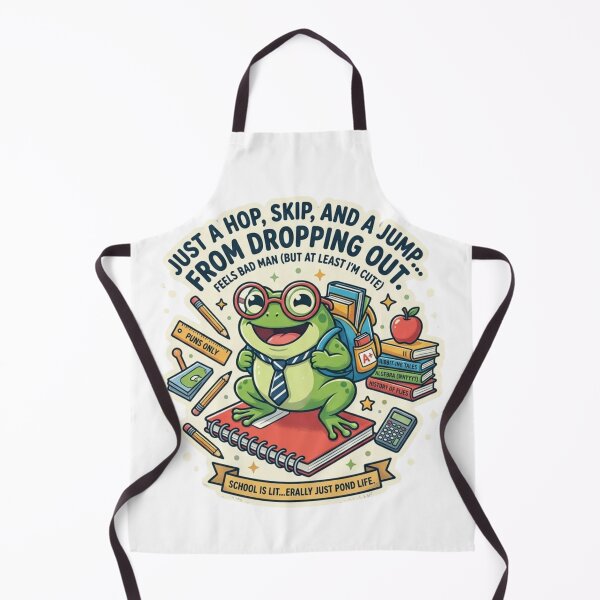 Item preview, Cute Frog Student | Just a Hop, Skip and Jump from Dropping Out | Sarcastic Back to School designed and sold by Wear Sculpt.