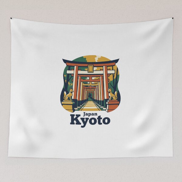 Item preview, Kyoto Fushimi Inari Bold Retro Travel Art designed and sold by Inkworksbyshery.