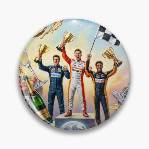 Item preview, F1 Podium Dream – Surrealist Oil Painting designed and sold by ticzla95.