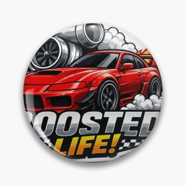 Item preview, Red Turbo Drift Car Boosted Life Sticker designed and sold by AuraAuto.