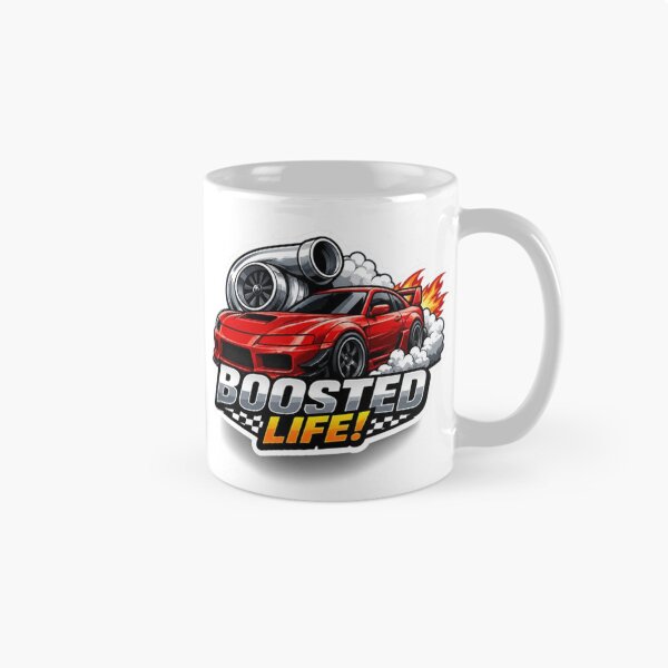 Item preview, Red Turbo Drift Car Boosted Life Sticker designed and sold by AuraAuto.