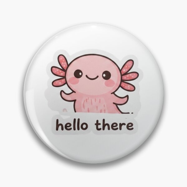 Item preview, : Hello There Cute Axolotl Sticker - Kawaii Pink Salamander Art - Smiling Sea Animal Gift designed and sold by ZYNORAworld.
