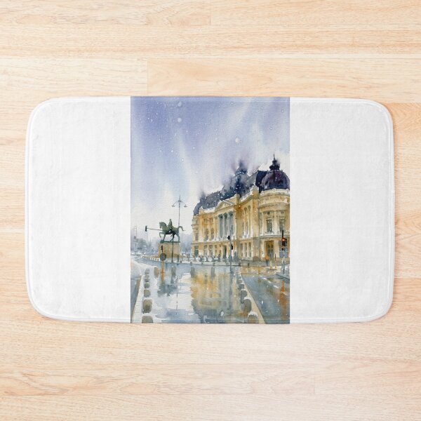 Item preview, Central University Library Bucharest – Watercolor Cityscape designed and sold by caracatita75.
