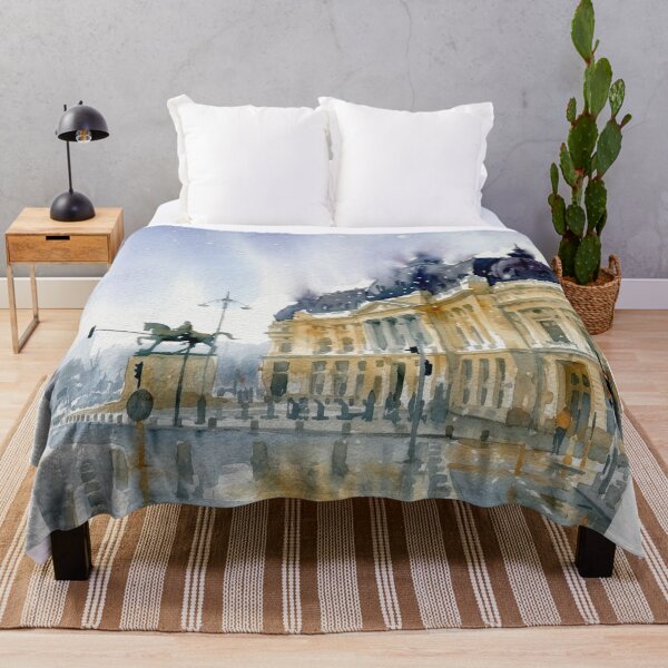 Item preview, Central University Library Bucharest – Watercolor Cityscape designed and sold by caracatita75.