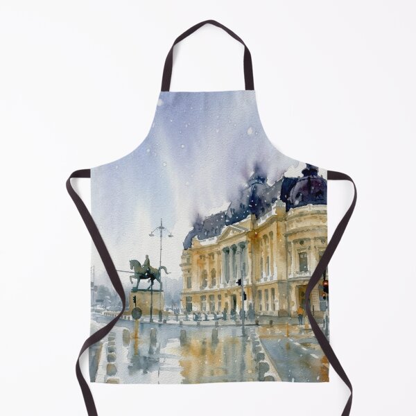 Item preview, Central University Library Bucharest – Watercolor Cityscape designed and sold by caracatita75.