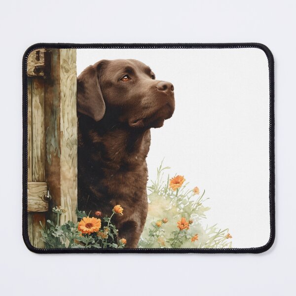 Item preview, Springtime Chocolate Labrador Retriever  designed and sold by reddogbuckeye.