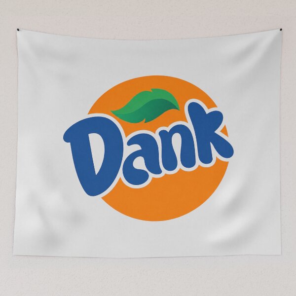 Item preview, Bold “Dank” Logo with Orange Slice Backdrop and Leaf Accent – A Playful 420-Inspired Design designed and sold by Analog Aura .