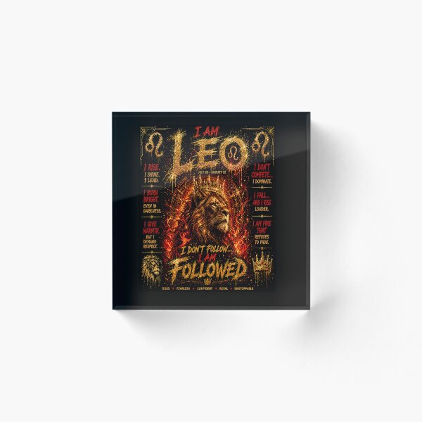 Item preview, Soy Leo – Estética del Rey del Zodiaco de Fuego | Diseño de León Feroz Dorado y Rojo designed and sold by BulletKitty82.