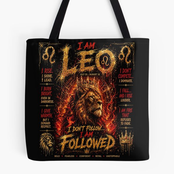 Aperçu de l'œuvre Je suis Lion – Esthétique du roi du zodiaque de Feu | Design Lion Féroce Or et Rouge créée et vendue par BulletKitty82.
