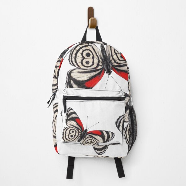 Item preview, Abstract Butterfly Pattern, Minimal Red Black Design on White, Modern Clean Aesthetic Print for Apparel & Accessories designed and sold by GDNA.
