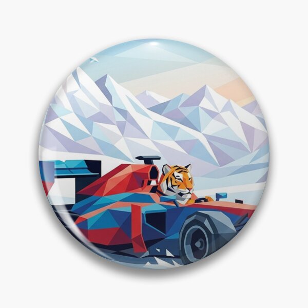 Item preview, Tiger F1 – Low Poly Geometric Racing Art designed and sold by ticzla95.
