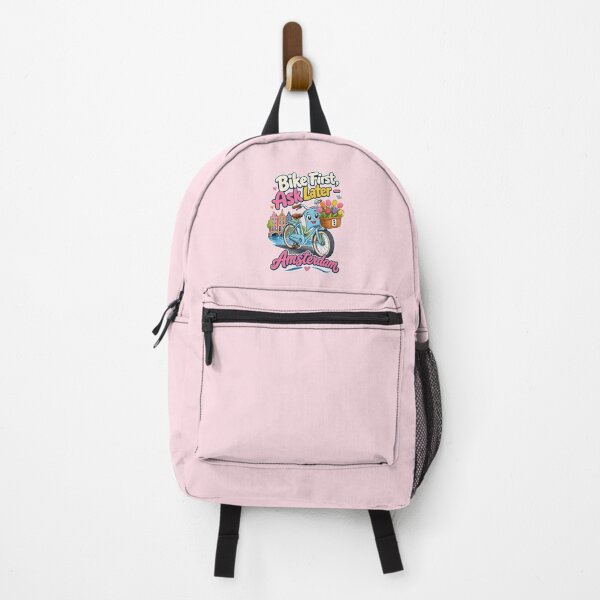 Item preview, Bike First, Ask Later Amsterdam — Cute Dutch Bicycle & Tulips Travel Design designed and sold by Balasan.
