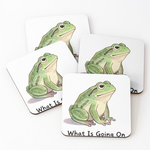 Item preview, Emotional Frog Watching Sunset Relatable Meme Sticker designed and sold by Modefissi.