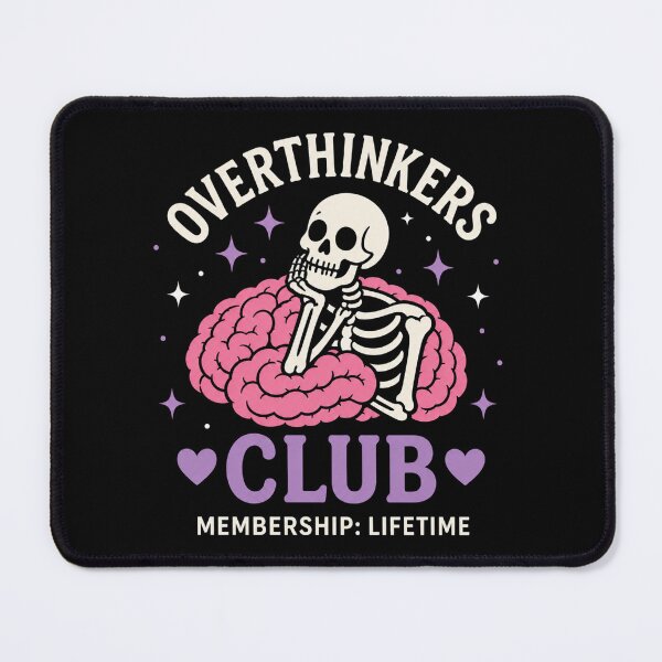 Item preview, Overthinkers Club Mental Health designed and sold by Midnight Mood.
