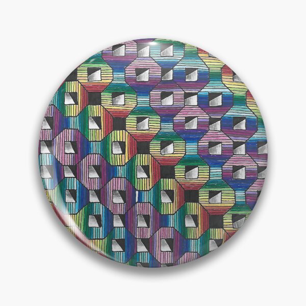 Item preview, Chris - Hand Drawn Geometric Optical Illusion Pattern designed and sold by AJPrettyObscene.