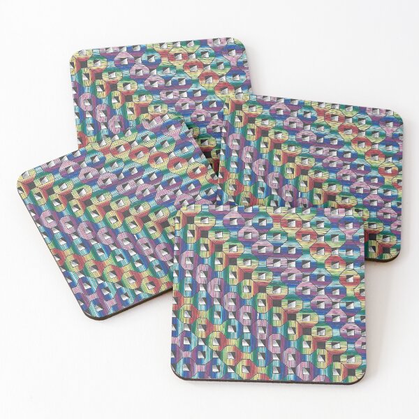 Item preview, Chris - Hand Drawn Geometric Optical Illusion Pattern designed and sold by AJPrettyObscene.