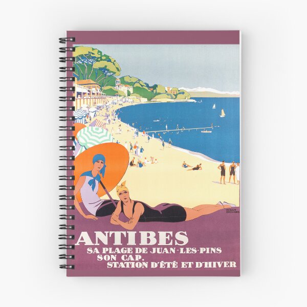 Item preview, Antibes Vintage Travel Poster - 1928 French Riviera Art Deco Beach Print designed and sold by BestVarieties.