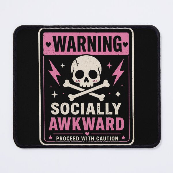 Item preview, Warning Socially Awkward designed and sold by Midnight Mood.