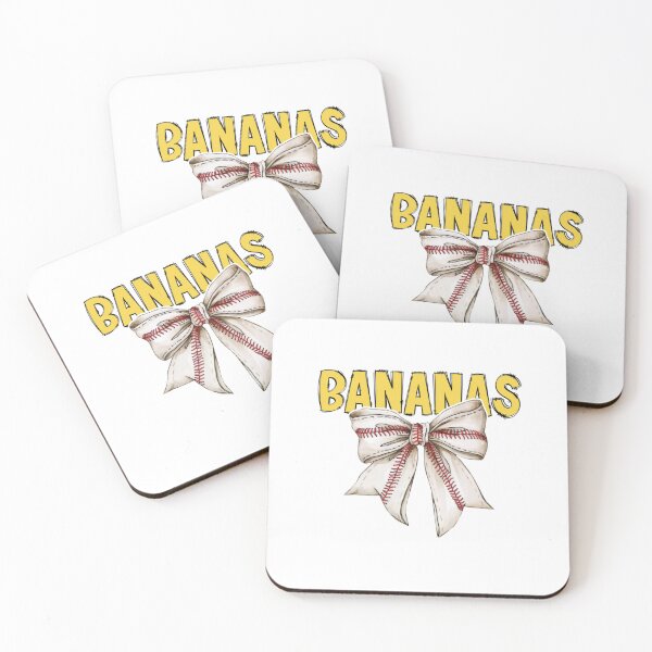 Item preview, Bananas Baseball Bow Funny Sports Mom Softball Game Day designed and sold by Ali-printshop.