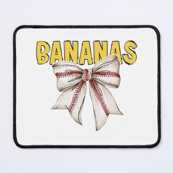 Item preview, Bananas Baseball Bow Funny Sports Mom Softball Game Day designed and sold by Ali-printshop.